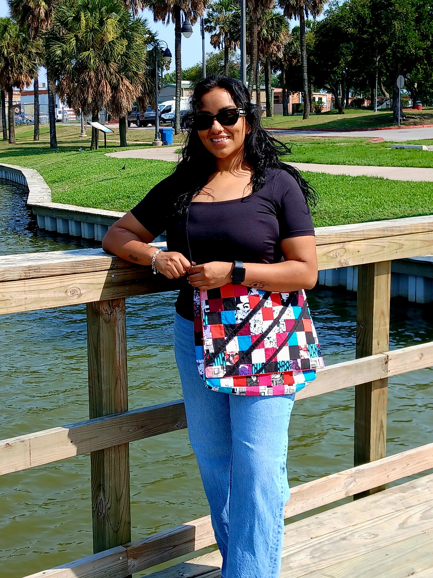 Squares in Different Colors-Crossbody