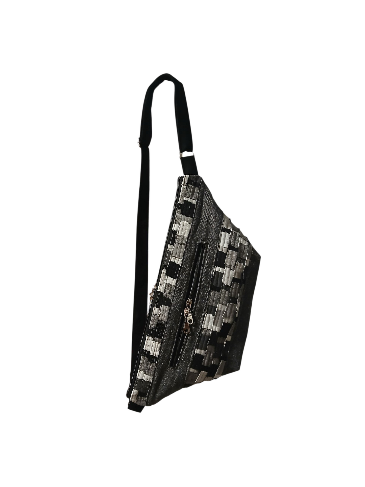 Denim Upcycle Grey Scale Sling bag