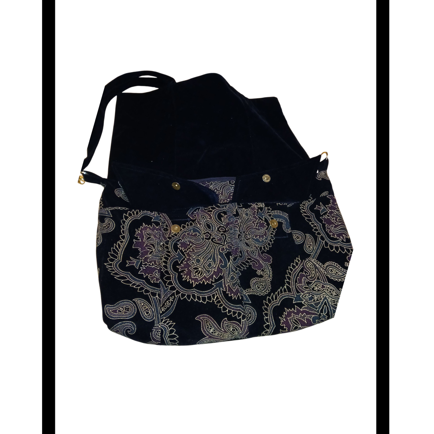 Santa's Special-Black and Gold Large Crossbody