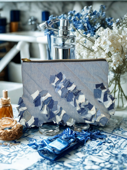 Absolutely new-Large Denim Makeup Bag