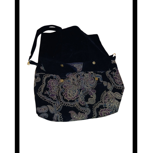 Black and Gold Large Crossbody