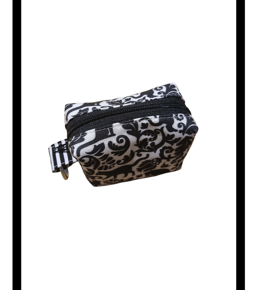 Zipper Box Keychain Pouch-Cats in the Garden