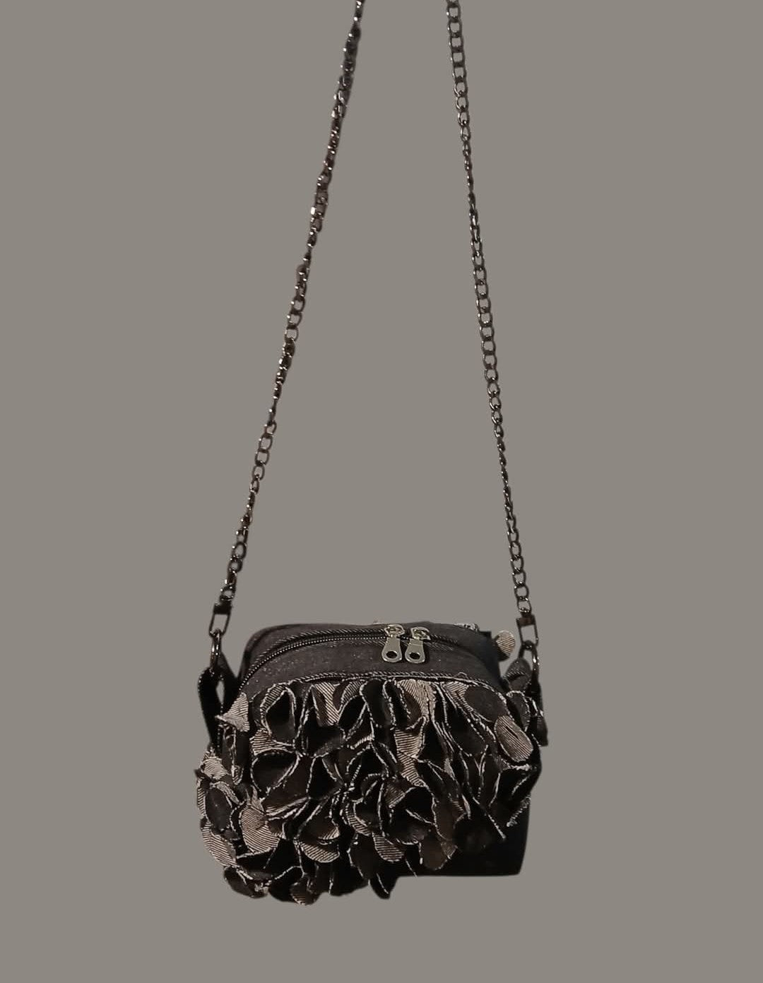 Absolutely New-Denim Mini Karmen with Chain