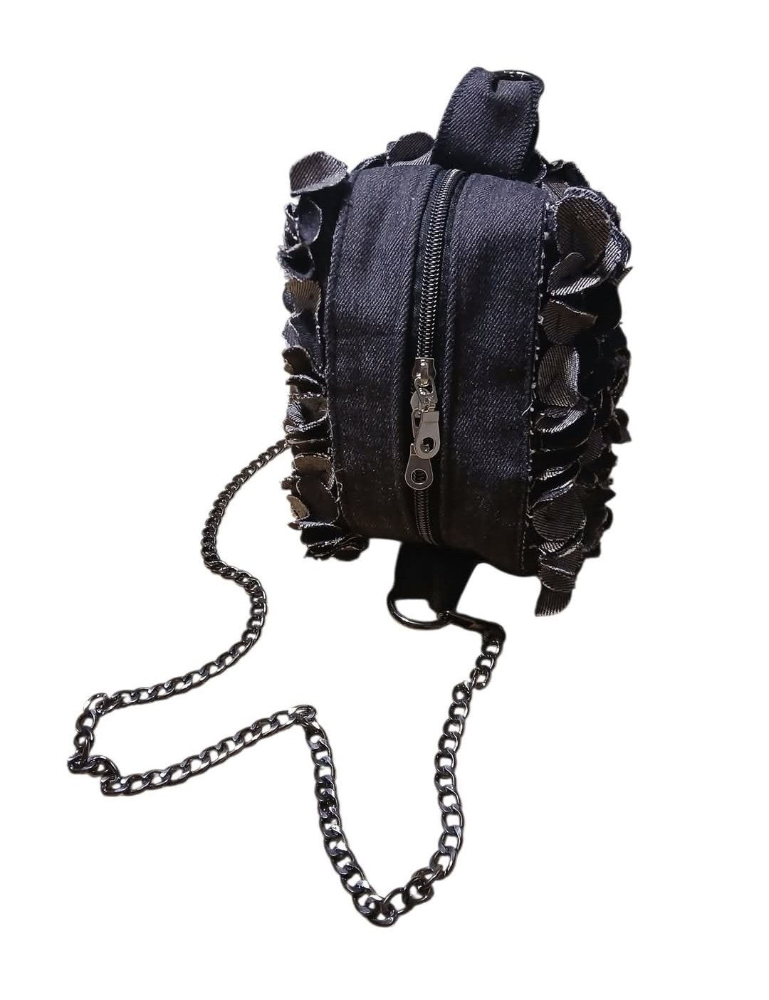 Absolutely New-Denim Mini Karmen with Chain