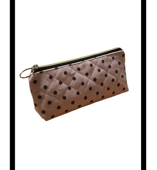 Grace Pink Polka Dot Makeup Bag